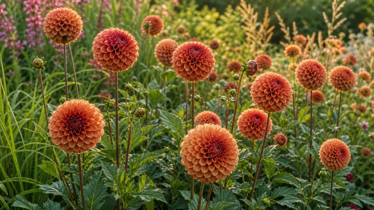 Dalia 'Cornel Brons' en un jardín de España