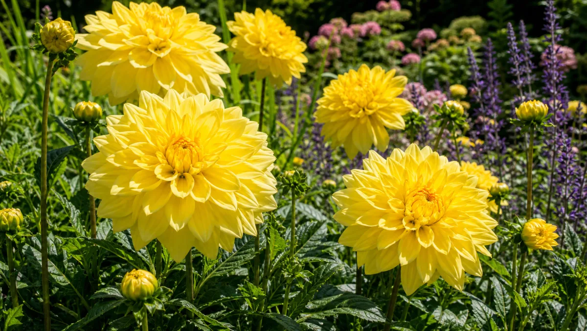 Dalia 'Fairway Spur' en un jardín de España