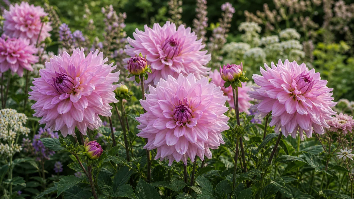 Dalia 'Lavender Perfection' en un jardín de España