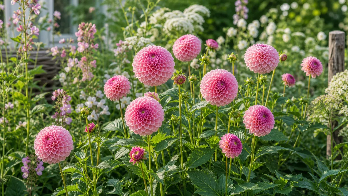 Dalia 'Stolze von Berlin' en un jardín de España